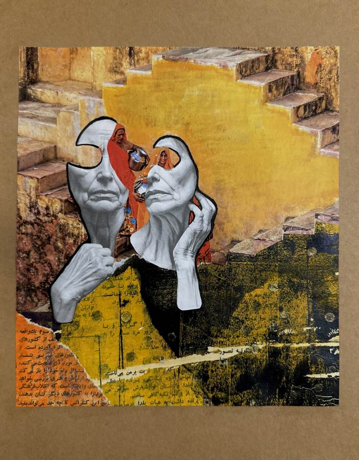 Womanhood collage by Narges Valibeigi