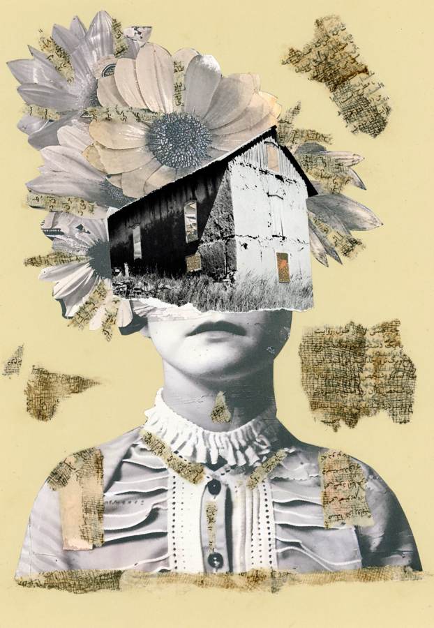 Losing the Roots collage by Narges Valibeigi