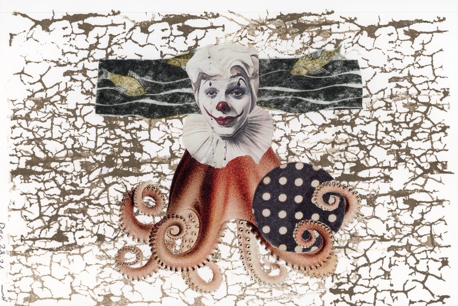 Clown City collage by Narges Valibeigi