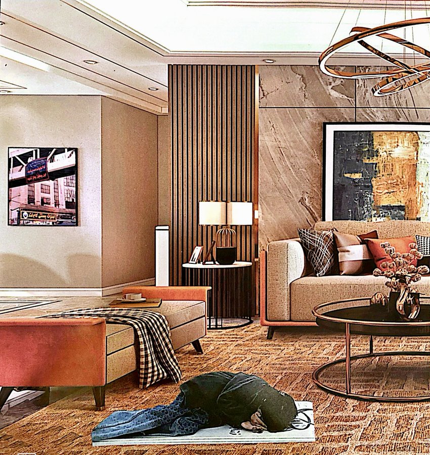 When It Comes to Your Leaving Room collage by Narges Valibeigi