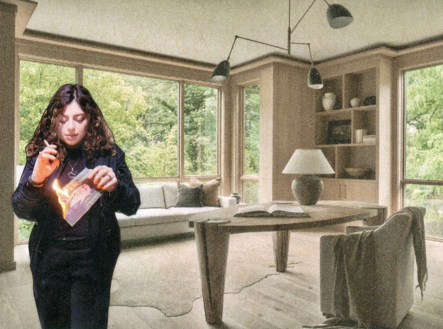 When It Comes to Your Leaving Room collage by Narges Valibeigi
