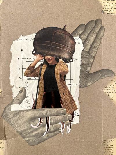Womanhood collage by Narges Valibeigi