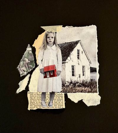 Losing the Roots collage by Narges Valibeigi