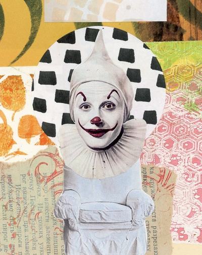 Clown City collage by Narges Valibeigi