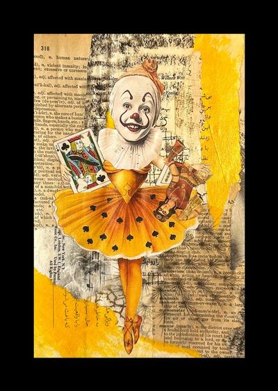 Clown City collage by Narges Valibeigi