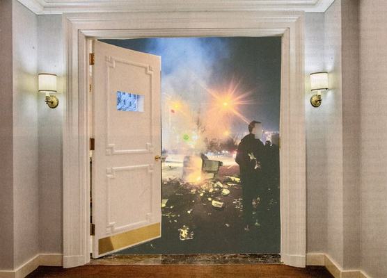 When It Comes to Your Leaving Room collage by Narges Valibeigi